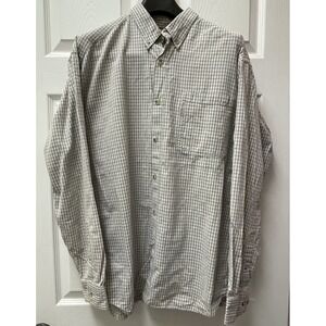 Columbia Sportswear Men's‎ Large Long Sleeve Button Up Khaki/Grey Plaid Shirt